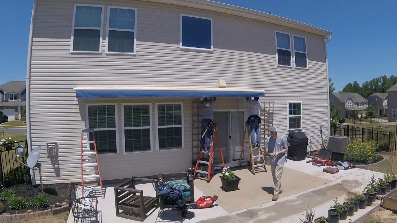 How to Install a Retractable Awning on Vinyl Siding