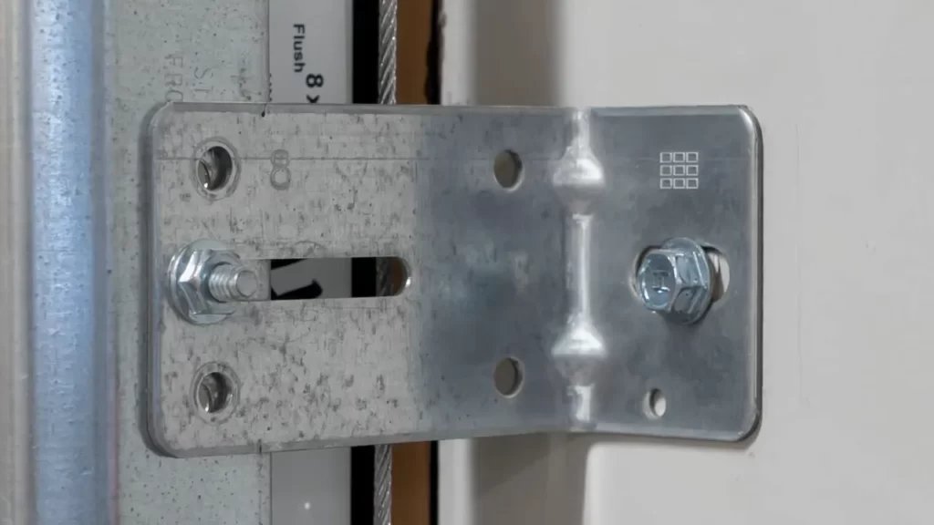 Attaching The Rails To The Garage Door Opening