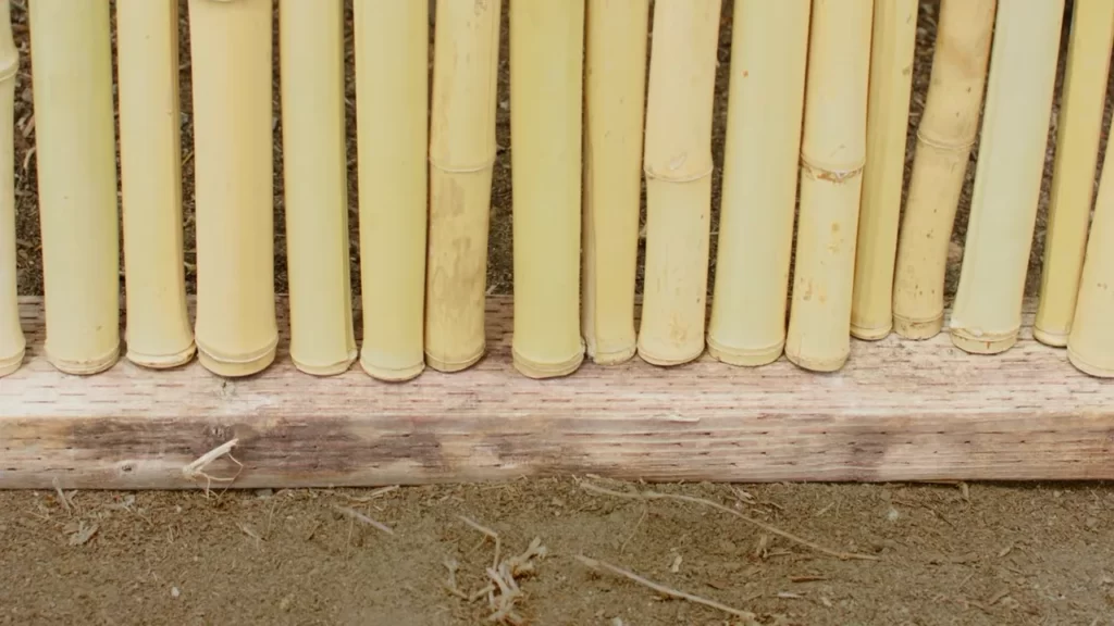 installing The Bamboo Fence